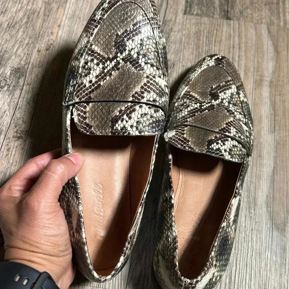 Madewell The Alex Loafers Snake Embossed Leather Size 8 Style - Picture 11 of 11